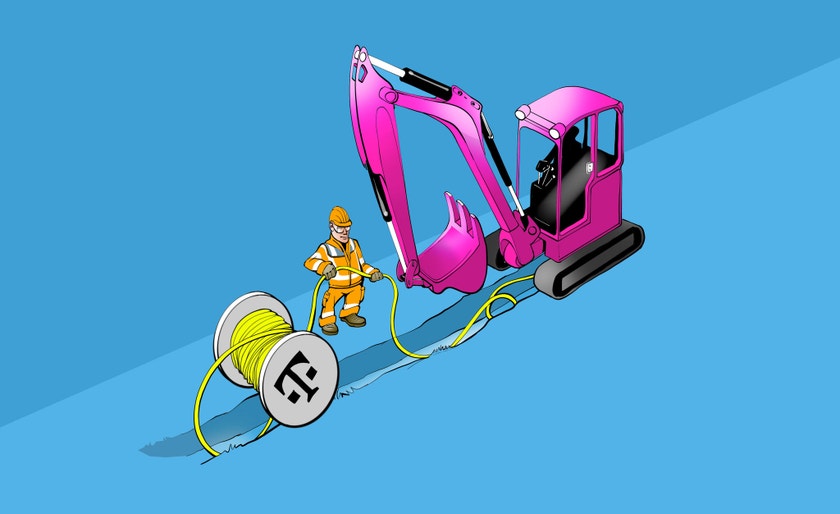 Glasfaser für schnelles Internet