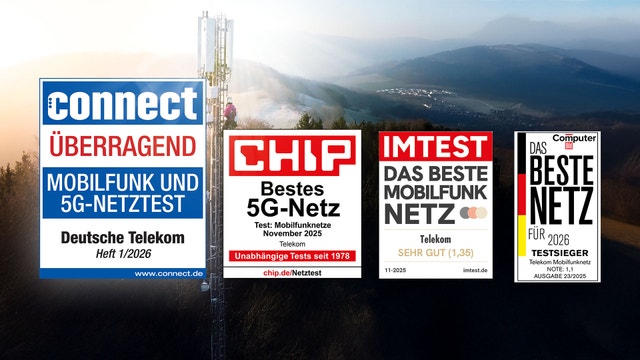 Vier Netztests, vier Siege für die Telekom